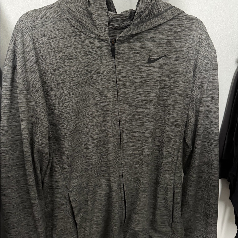Nike Men's Heathered Gray Hooded Jacket